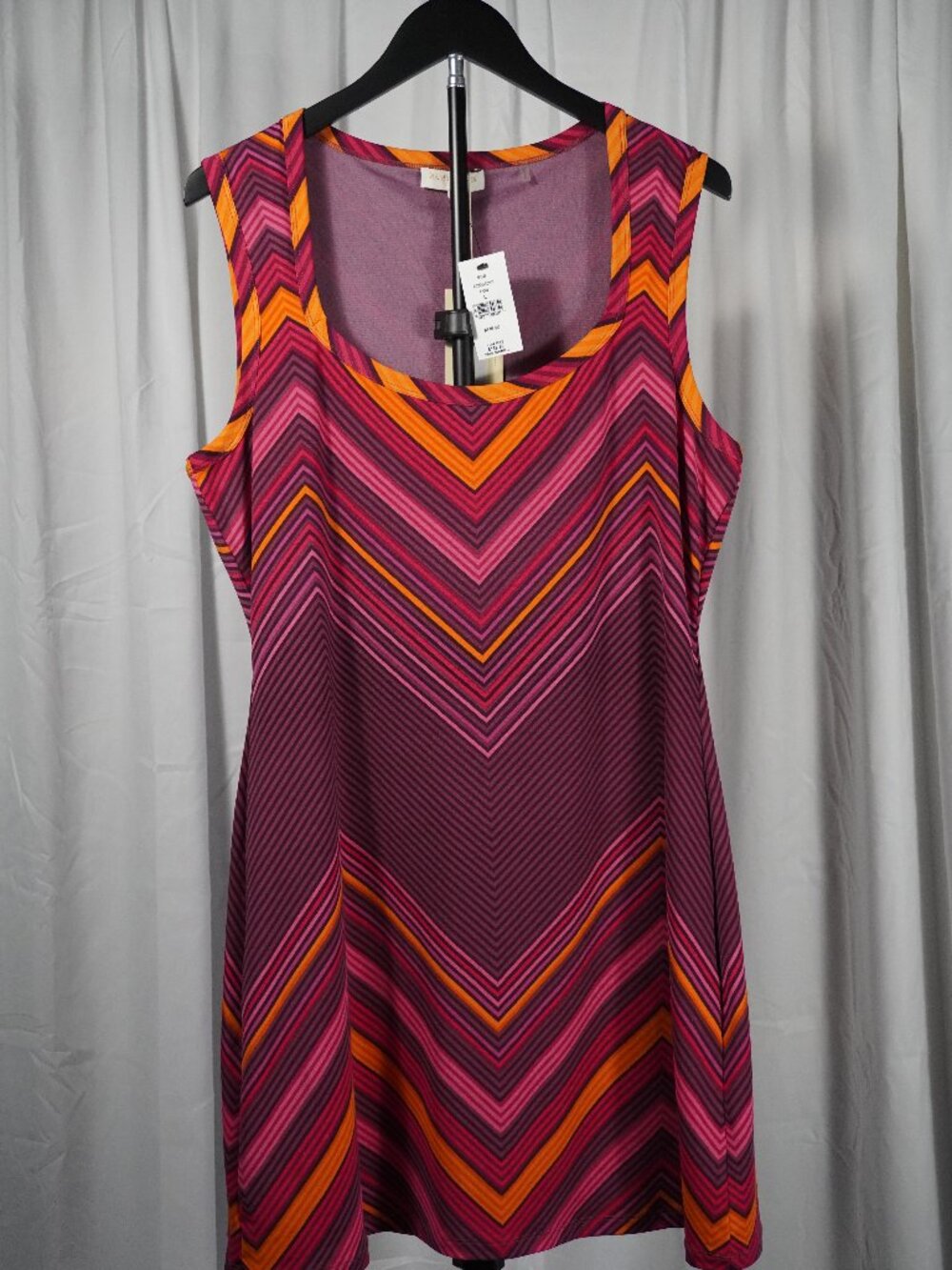 Ramy Brook Chevron Print Dress Multicolor A-Line Women’s L (NWT)